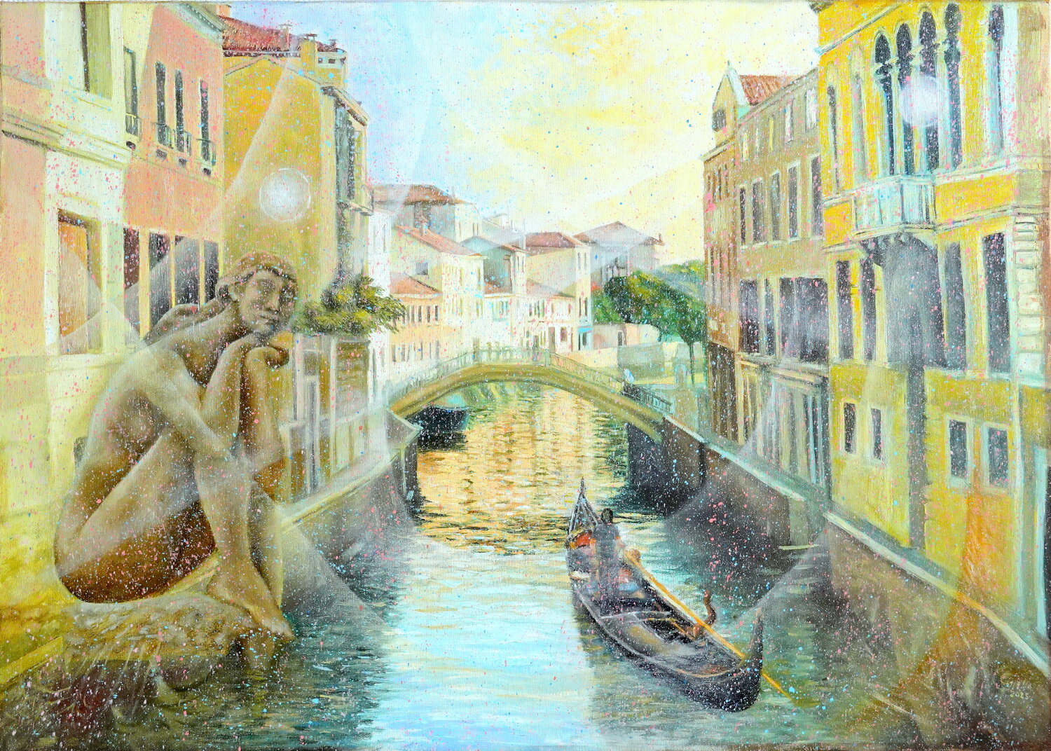 Venezia è un sogno Gianpaolo Cappello Origineel schilderij te koop