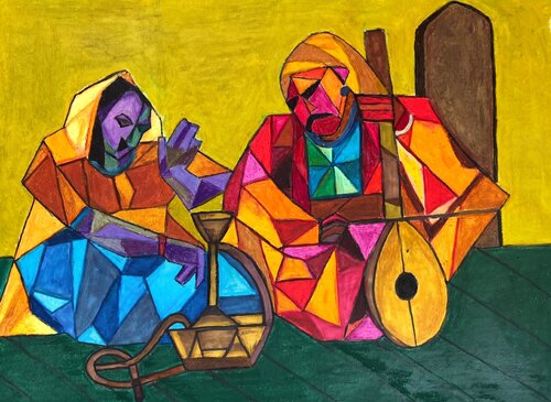 The Wandering Minstrels par Mihira Karra, Oeuvre textile en vente sur Singulart