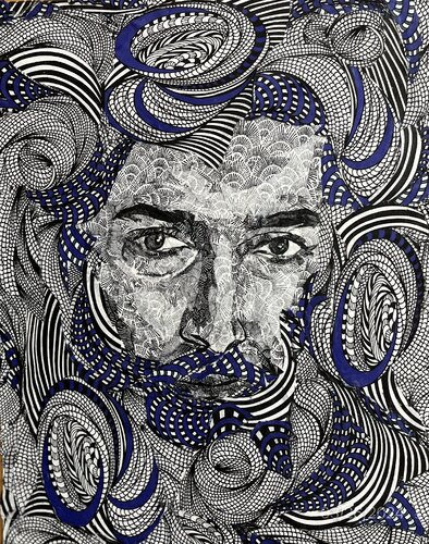 Portrait of a Young Man by Mihira Karra, Other Media for Sale on Singulart