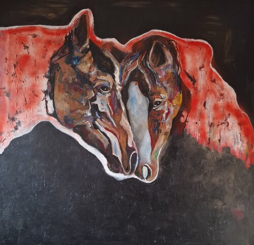 Together Forever: Love Will Not Tear Us Apart de Marta Stratskas, Pintura a la venta en Singulart