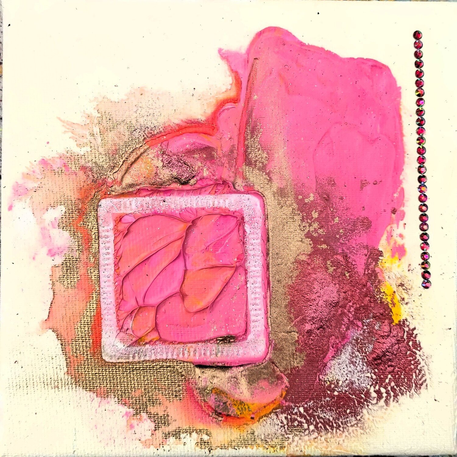 Raspberry ice cream Celina Drzewiecka Original painting for sale