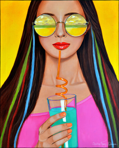 " GIRLY " ... by christine Théry-Demore, Painting for Sale on Singulart