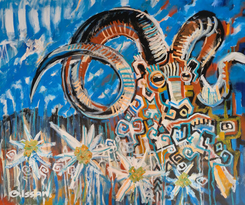 "Marco Polo Ram" by Olzhas Issan, Painting for Sale on Singulart