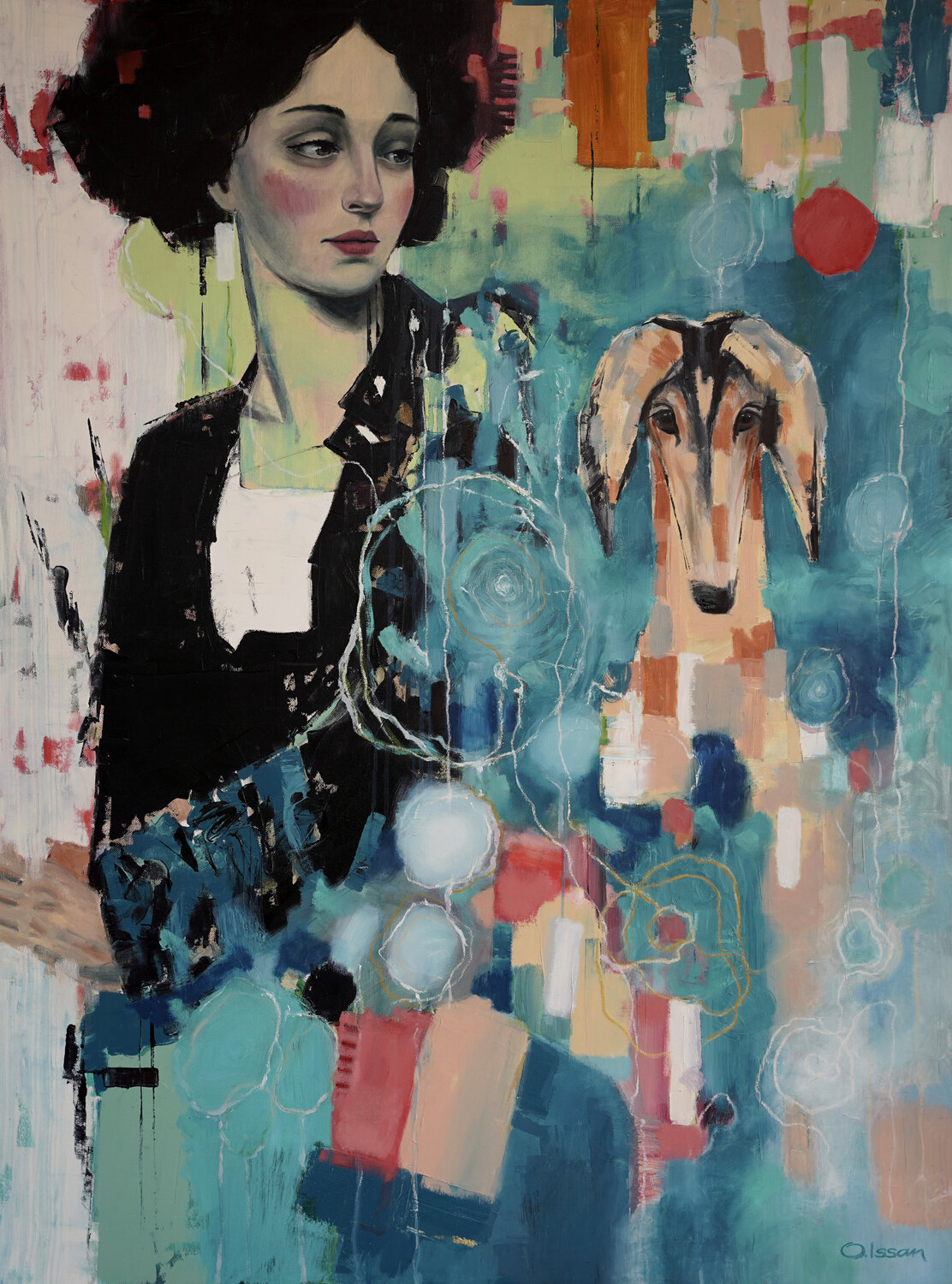 Invisible Thread Olzhas Issan Origineel schilderij te koop