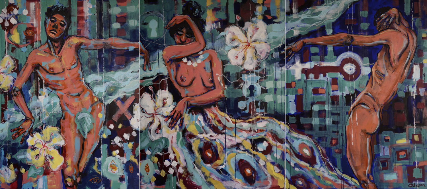 Trinity (Triptych) Olzhas Issan Original painting for sale