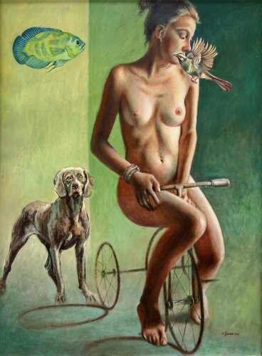 El Triciclo de Moscoso, Pintura a la venta en Singulart