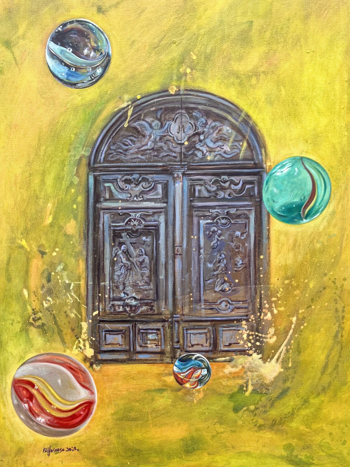 Puerta de Cristal Moscoso Dipinto originale in vendita