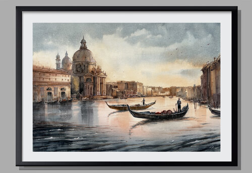 Charming Venice — Original Watercolor von Vahe Grigorian, Malerei kaufen auf Singulart