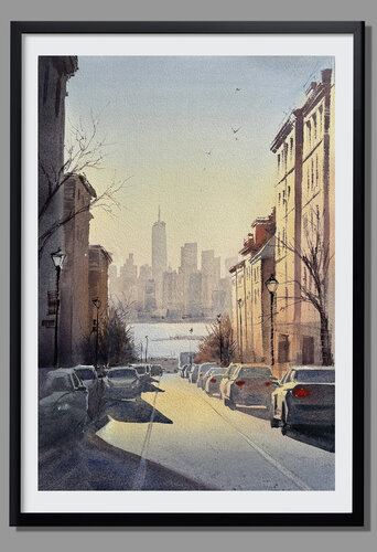 New York from Afar von Vahe Grigorian, Malerei kaufen auf Singulart