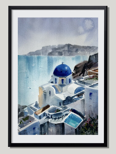 Daydream in Oia by Vahe Grigorian, 絵画 for Sale on Singulart