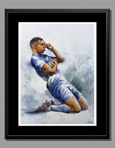 Original Kylian Mbappé Art — France #10 Painting van Vahe Grigorian, Schilderij te koop op Singulart