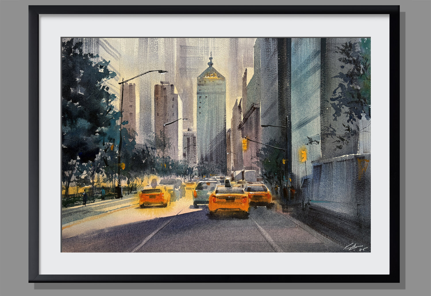 New York City in Motion Vahe Grigorian Originalgemälde zu verkaufen