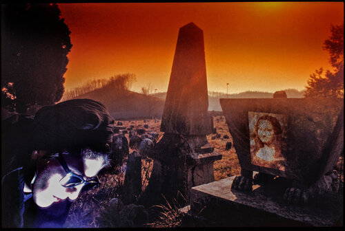 Woman on graveyard by Matjaz Preseren, Photography for Sale on Singulart