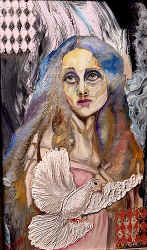 Clowness transformation by Eka Rukhadze, Painting for Sale on Singulart