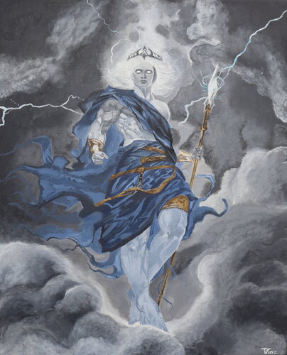 Le Souverain des Tempêtes von Vithursan Bala, Malerei kaufen auf Singulart
