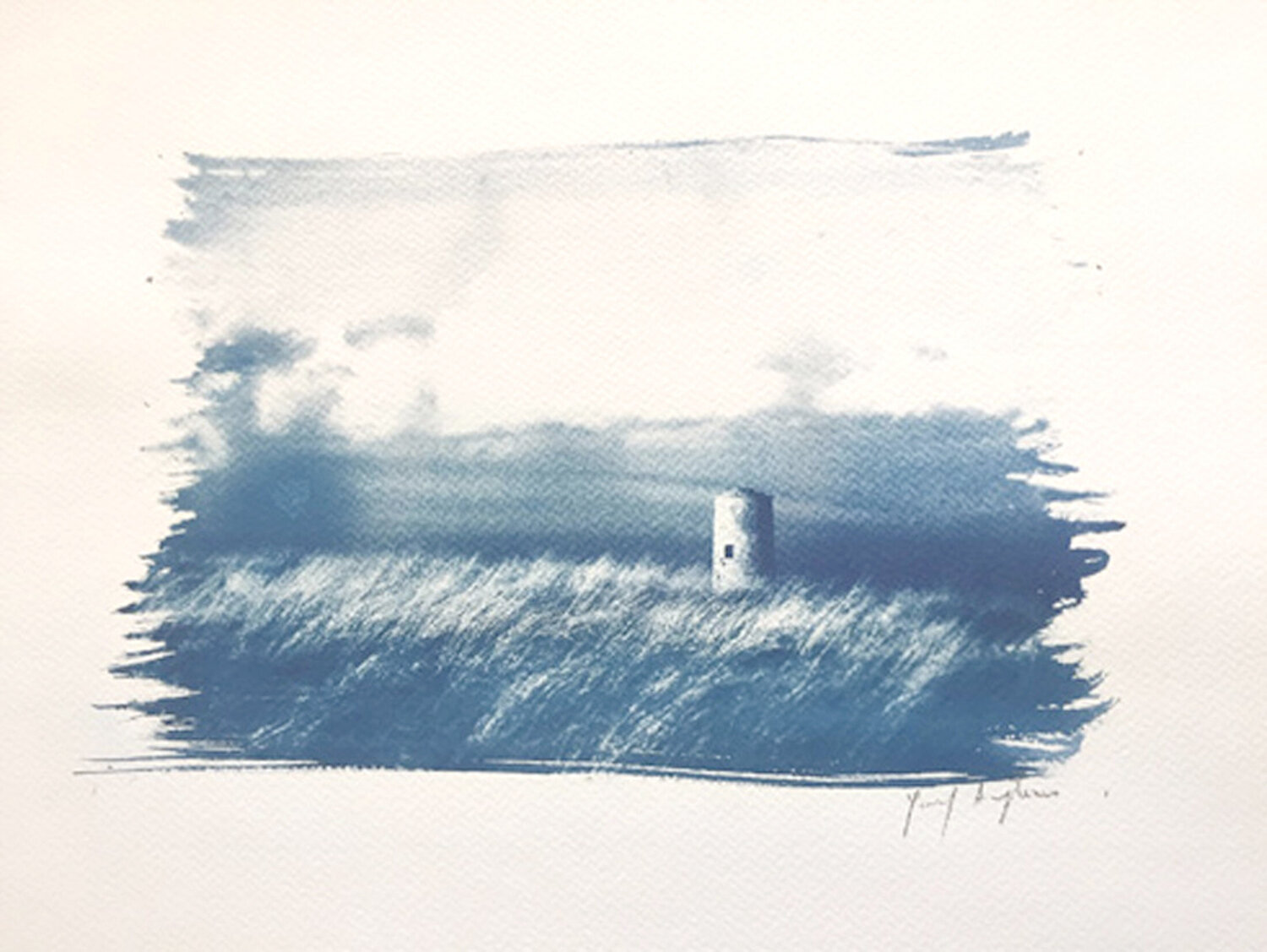 Cyanotype Horizon Youssef Amghar Photography for sale