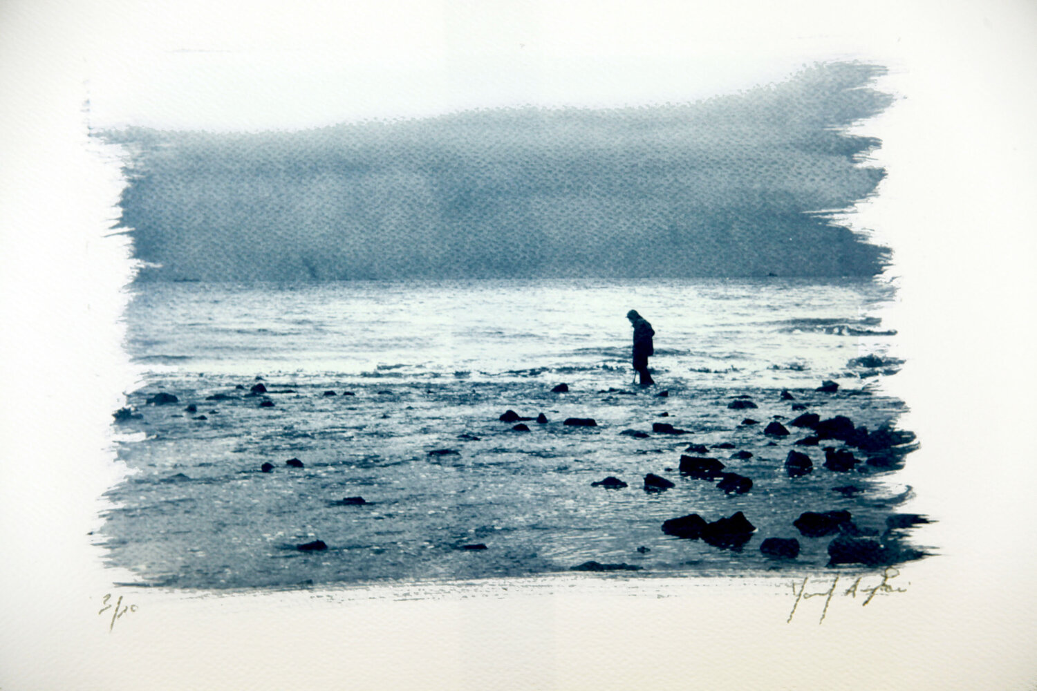 Cyanotype le marcheur Youssef Amghar Fotografie zu verkaufen