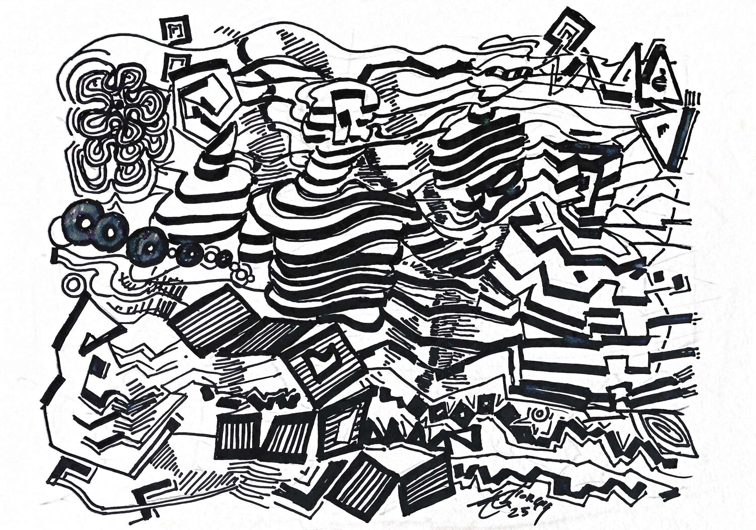 Incontri in media frequenza Fabio Giorgis Werk auf Papier zu verkaufen
