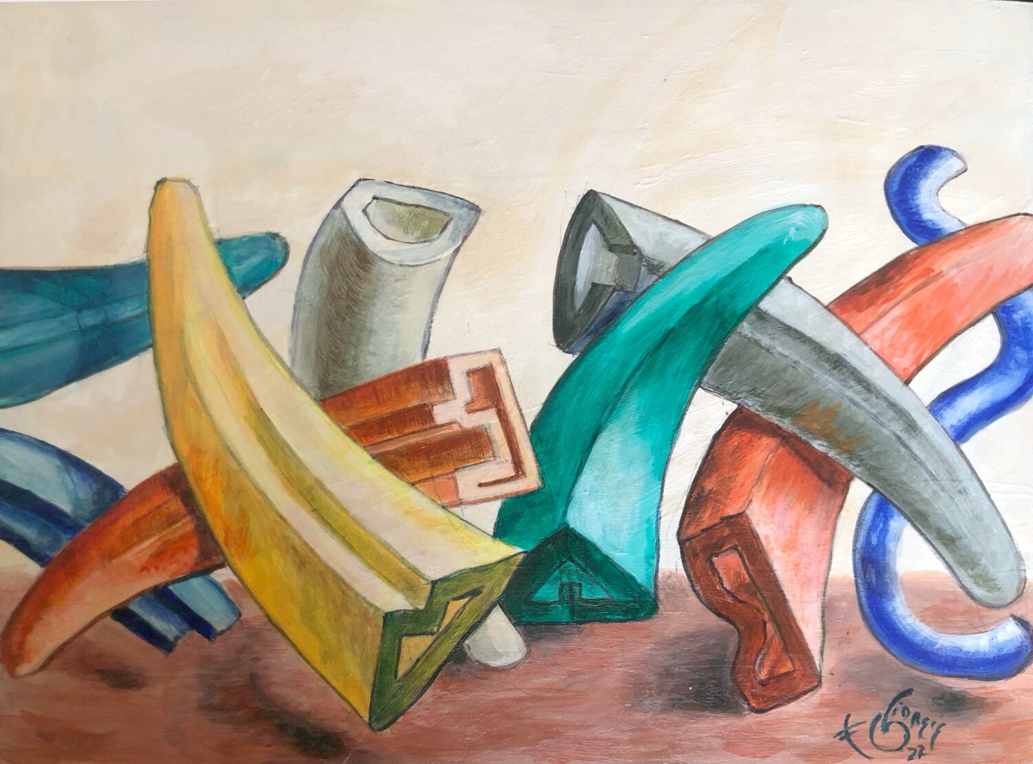 Floating objects Fabio Giorgis Pintura original en venta