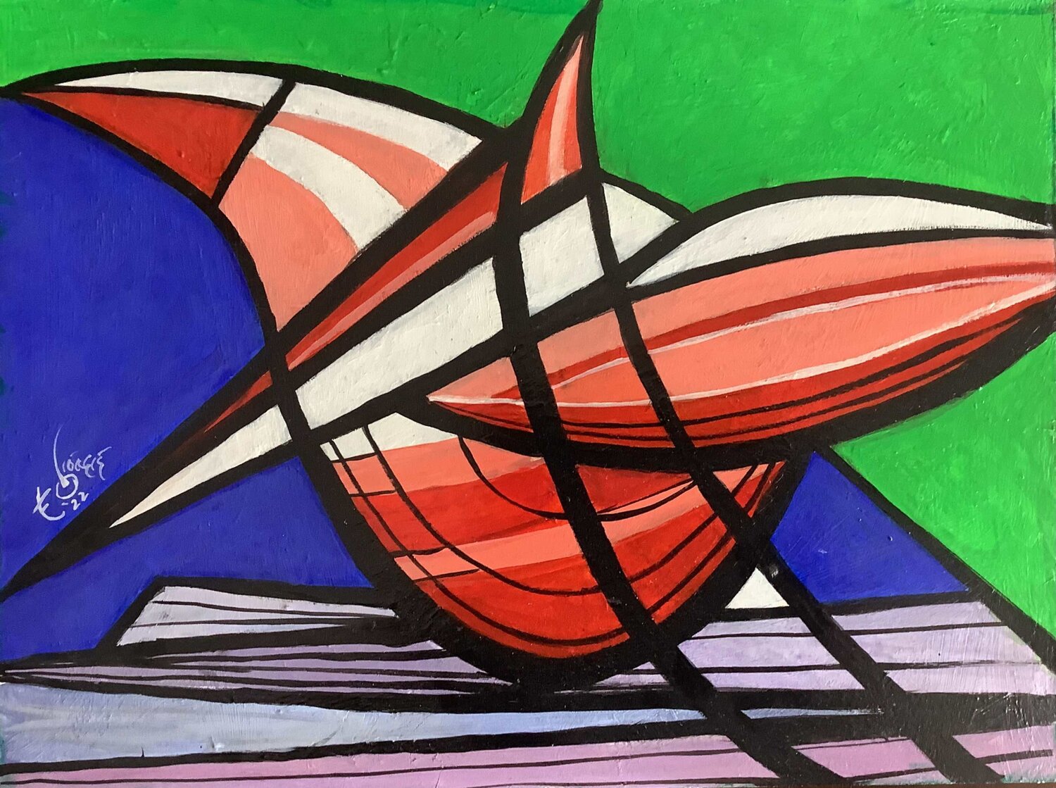 Rifled corves Fabio Giorgis Original painting for sale