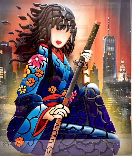 “Samurai Girl” van Simone Parri, Beeldhouwwerk te koop op Singulart
