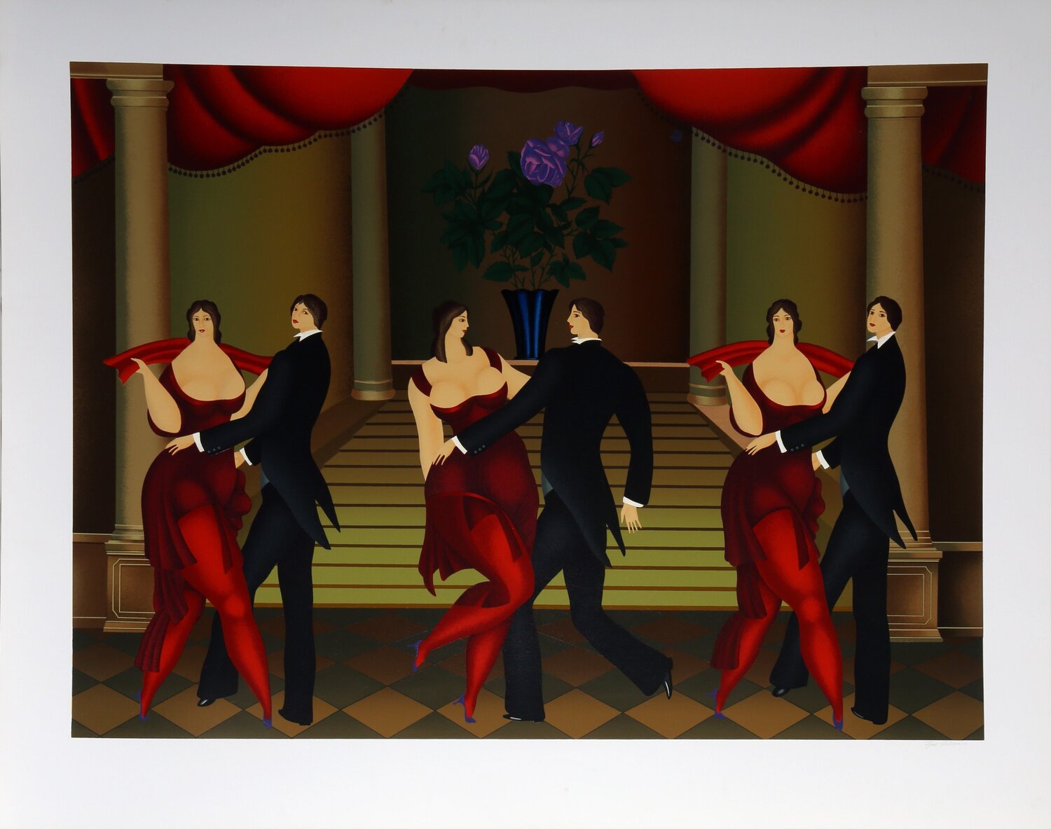Tango Dancers Igor Galanin Print for sale
