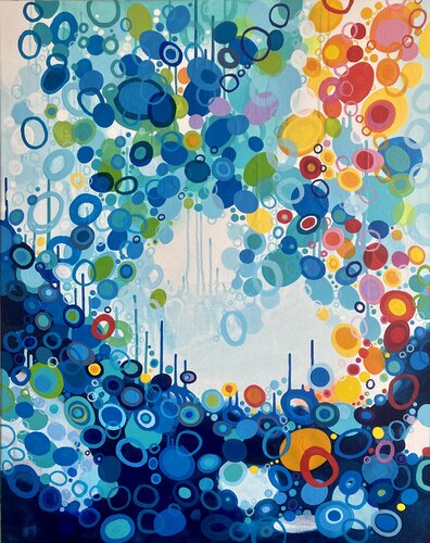 be like the river di Michelle Kranz, Pittura in vendita su Singulart
