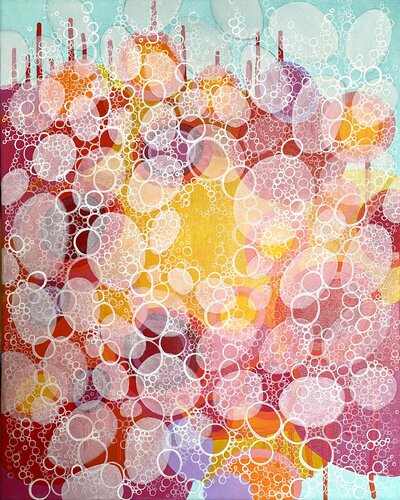 Sunday circles di Michelle Kranz, Pittura in vendita su Singulart