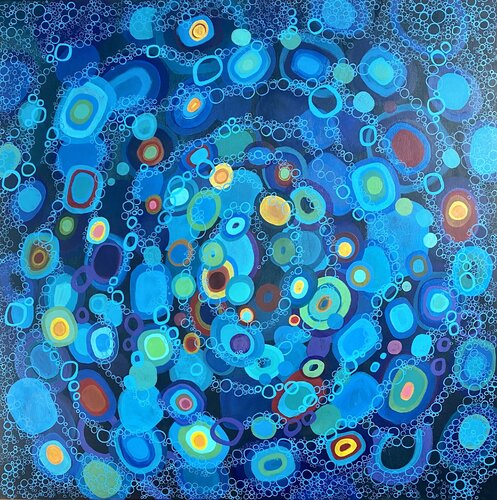 Deep Blue 2 by Michelle Kranz, Painting for Sale on Singulart