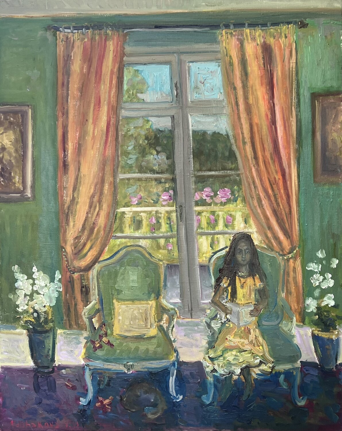 Maria’s Kindheit .Raimundvilla. Victoria Malshakova Originalgemälde zu verkaufen