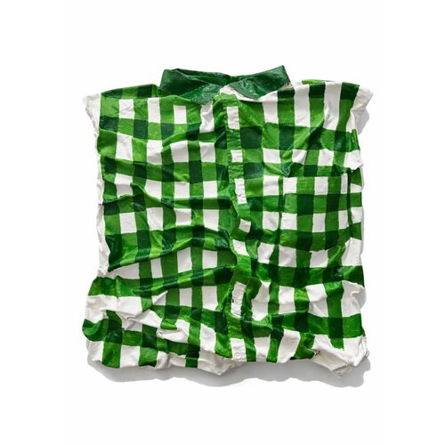 Thick Skin - Moss Gingham by Fabiana Silberstein, Textile for Sale on Singulart