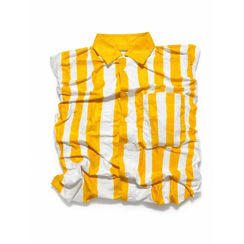Thick Skin - Yellow Stripes by Fabiana Silberstein, Textile for Sale on Singulart