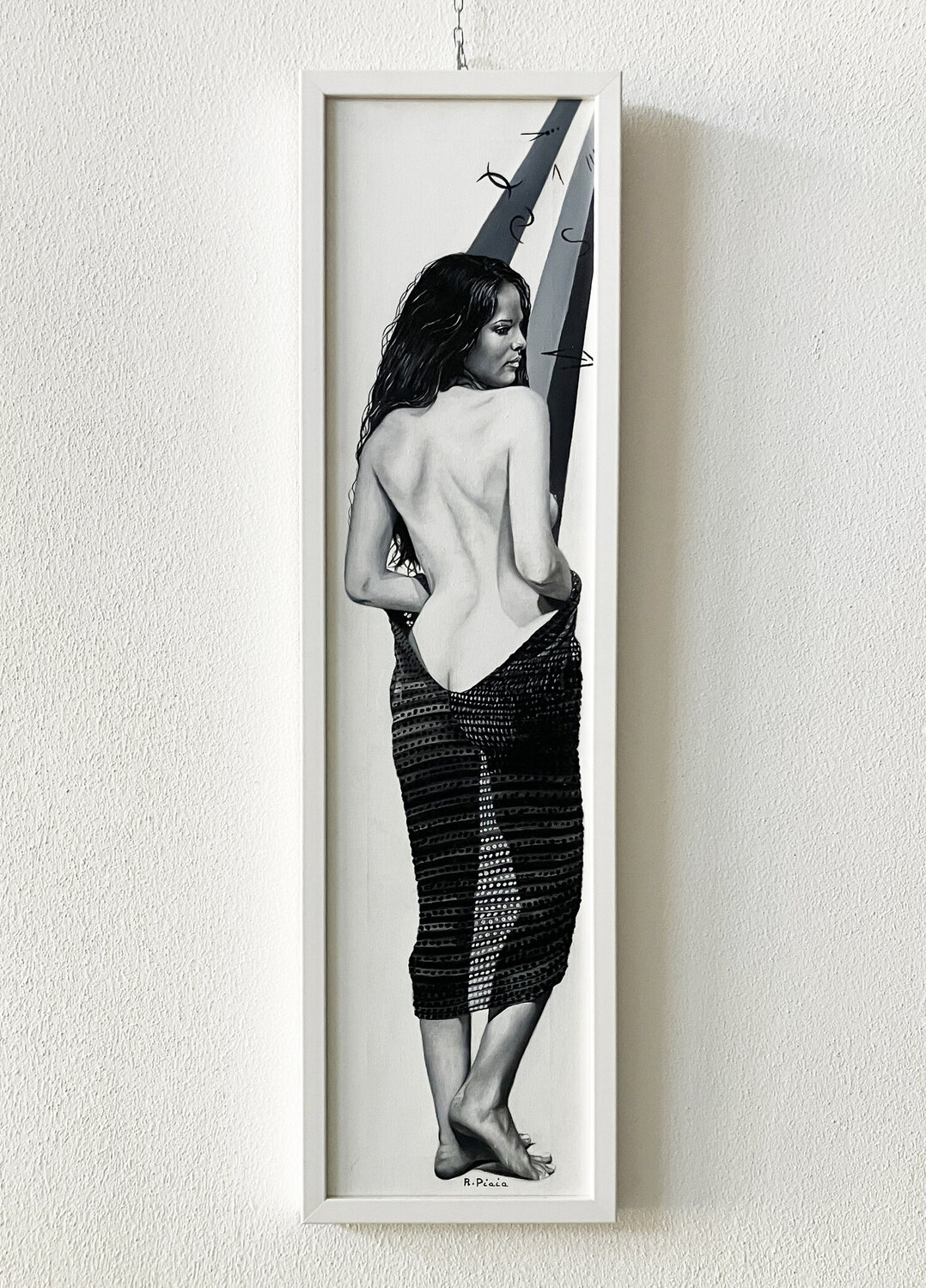 Quadro- Daria in Bianco e Nero Roberto Piaia Original painting for sale