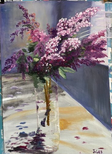 À l’ombre du bouquet di Liu Jian, Pittura in vendita su Singulart
