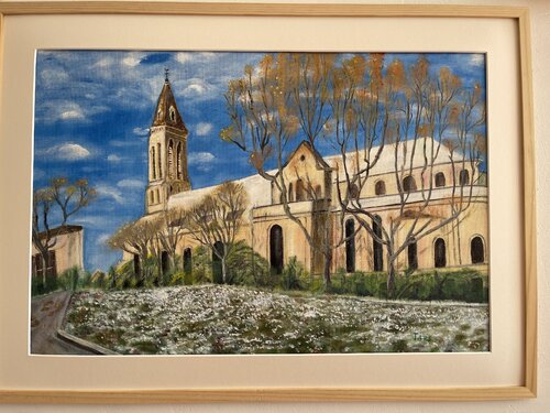Église de Sait-Ouen après la neige von Liu Jian, Malerei kaufen auf Singulart