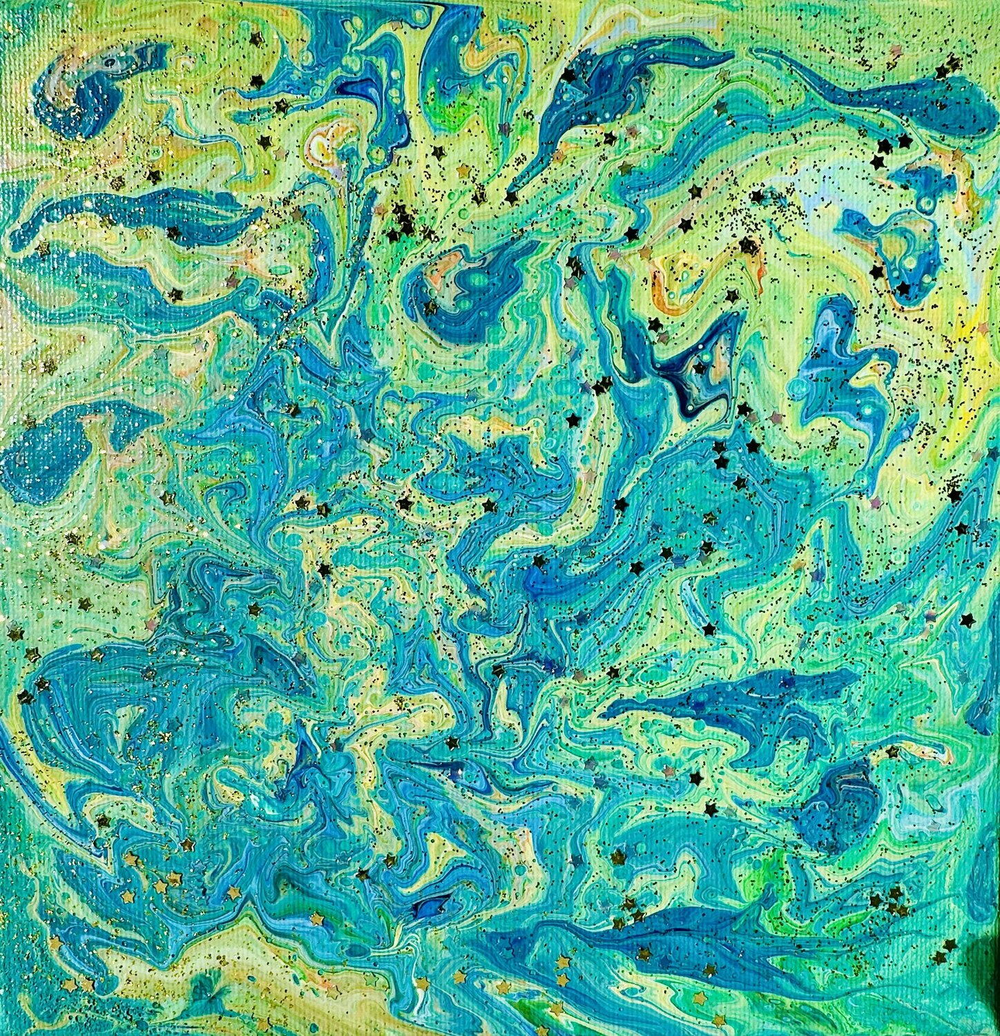 Earth and stars ART_LIFE_UNIK Dipinto originale in vendita