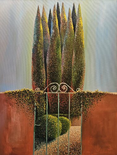 Mediterraner Garten der Geschwister von Zoran Jovicic-Spaar, Malerei kaufen auf Singulart