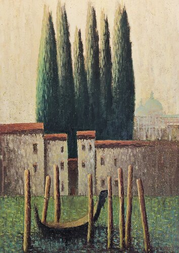 Venedigs stille Seiten di Zoran Jovicic-Spaar, Pittura in vendita su Singulart