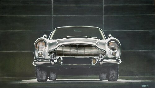 Aston Martin Silver de Zoran Jovicic-Spaar, Obra en papel a la venta en Singulart