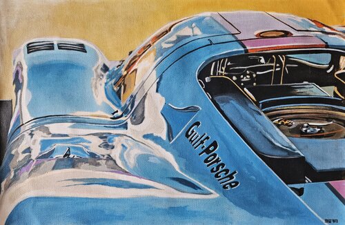 Gulf Porsche 917 K , hot day de Zoran Jovicic-Spaar, Pintura a la venta en Singulart