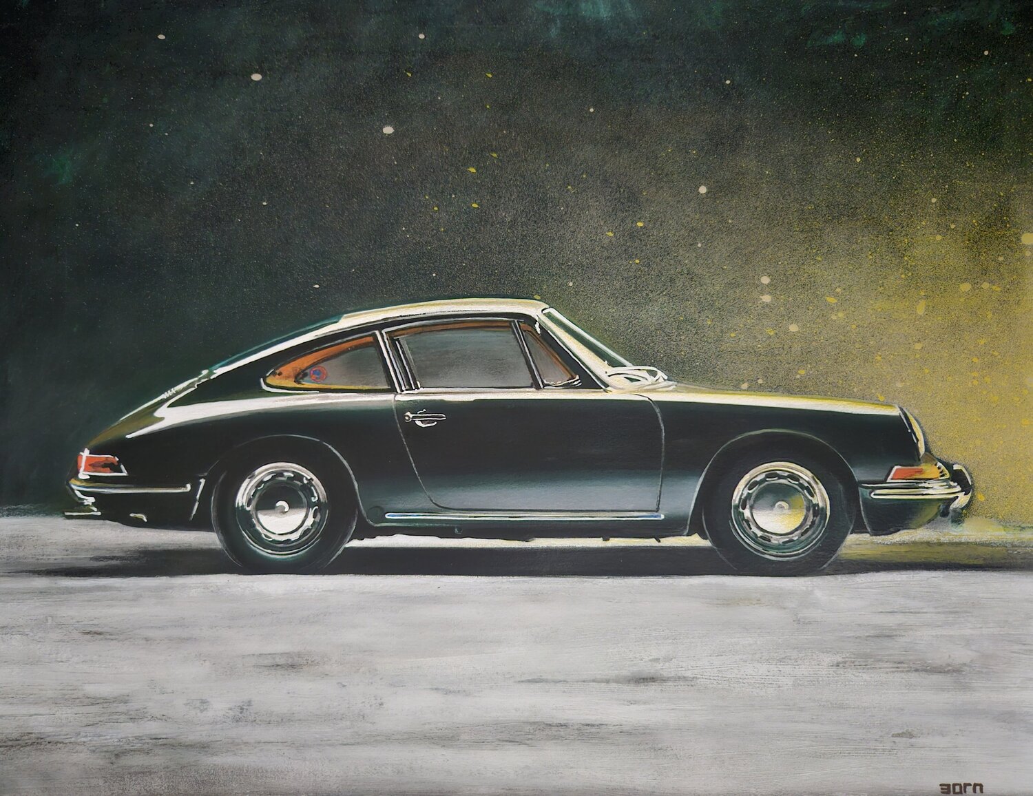 Porsche 911, Sky by Night Zoran Jovicic-Spaar Obra en papel en venta