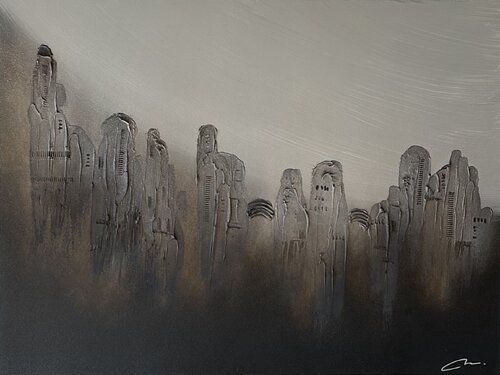 Veilleurs de l'ombre by Nathalie Van Helshoecht, 絵画 for Sale on Singulart