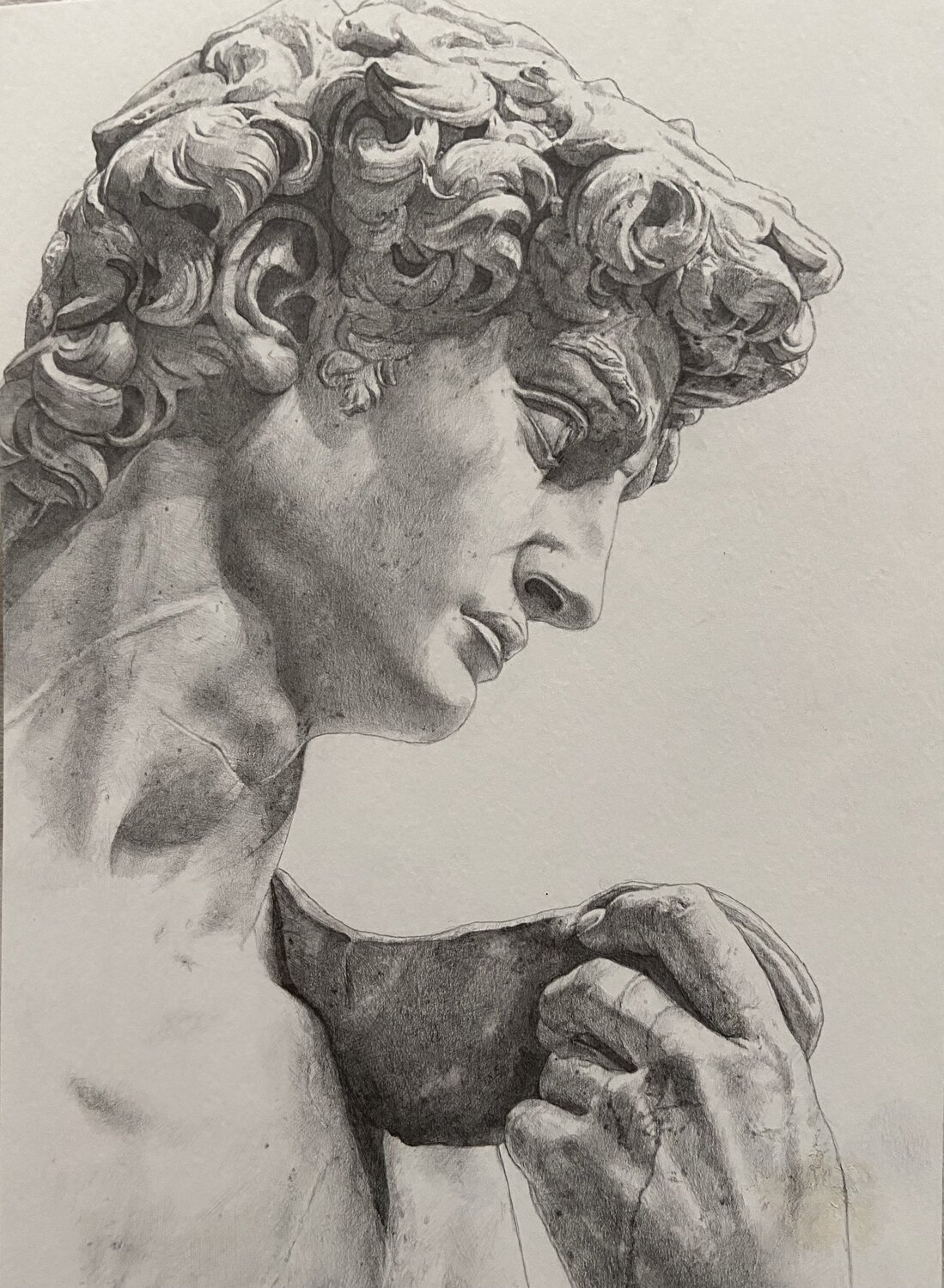 Graphite Study of David Alisa Kolosova Dibujo en venta