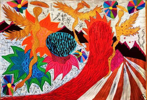 Les Anges pleurent de Christelle Carlier, Pintura a la venta en Singulart