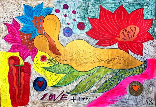 Love ++++++++ de Christelle Carlier, Pintura a la venta en Singulart