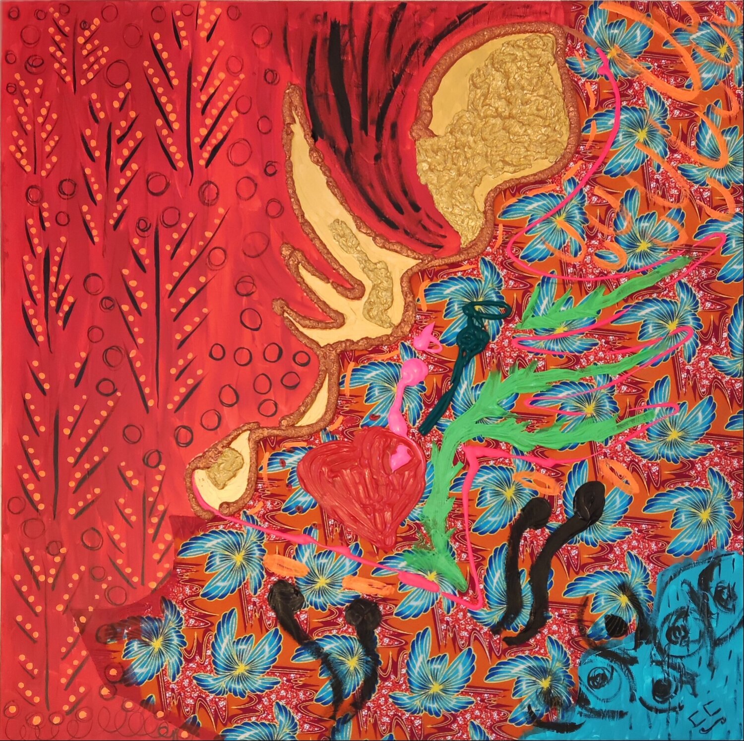 Collection Wax "Angel" Christelle Carlier Original painting for sale