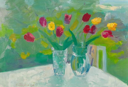 "Tulip Spring" de Oleksandr Vynnyk, Pintura a la venta en Singulart