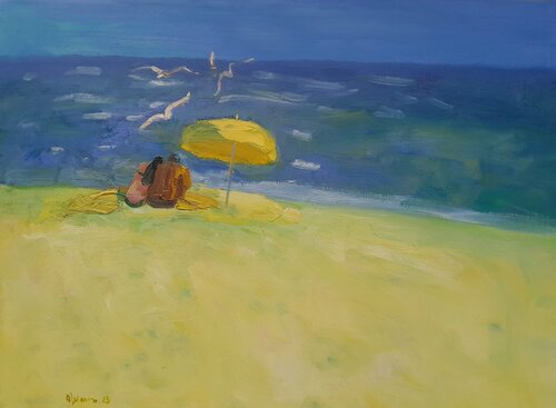 "Together by the seaside" par Oleksandr Vynnyk, Peinture en vente sur Singulart