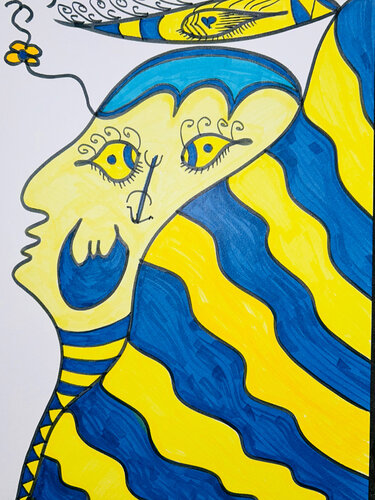 Majorelle van Fatima ezzahra Görner, Schilderij te koop op Singulart