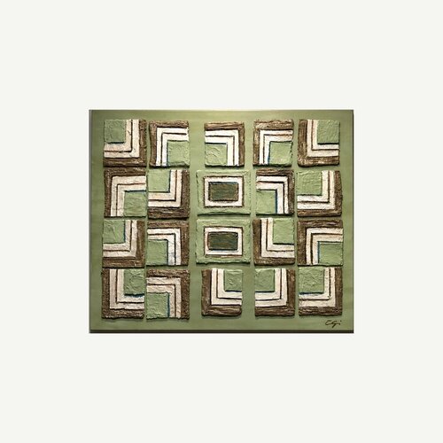 ENTANGLEMENT  Green & Copper by Elisabetta Galli, Painting for Sale on Singulart